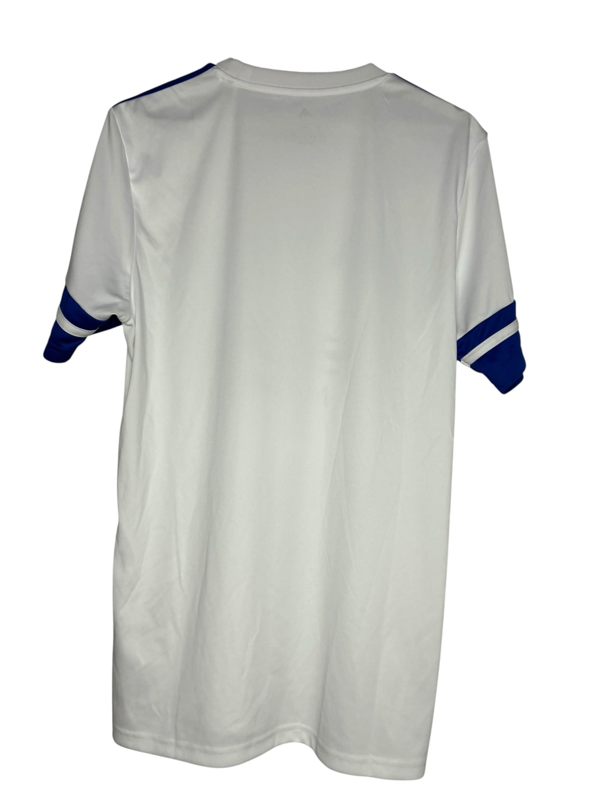 Maillot de football officiel Levestiairedupeuple Schalke 04 blanc avec détails bleu roi sur les manches