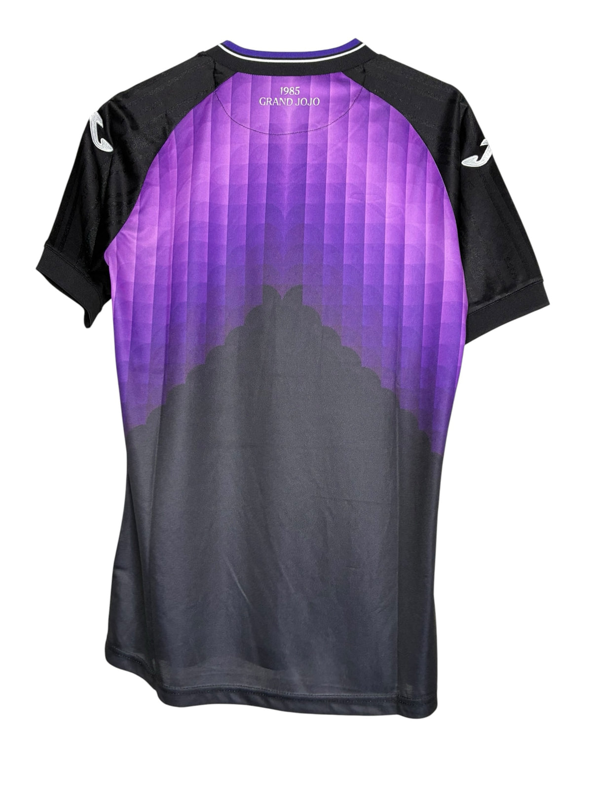 Maillot de football officiel Levestiairedupeuple Joma violet et noir avec motif dégradé et inscription au dos