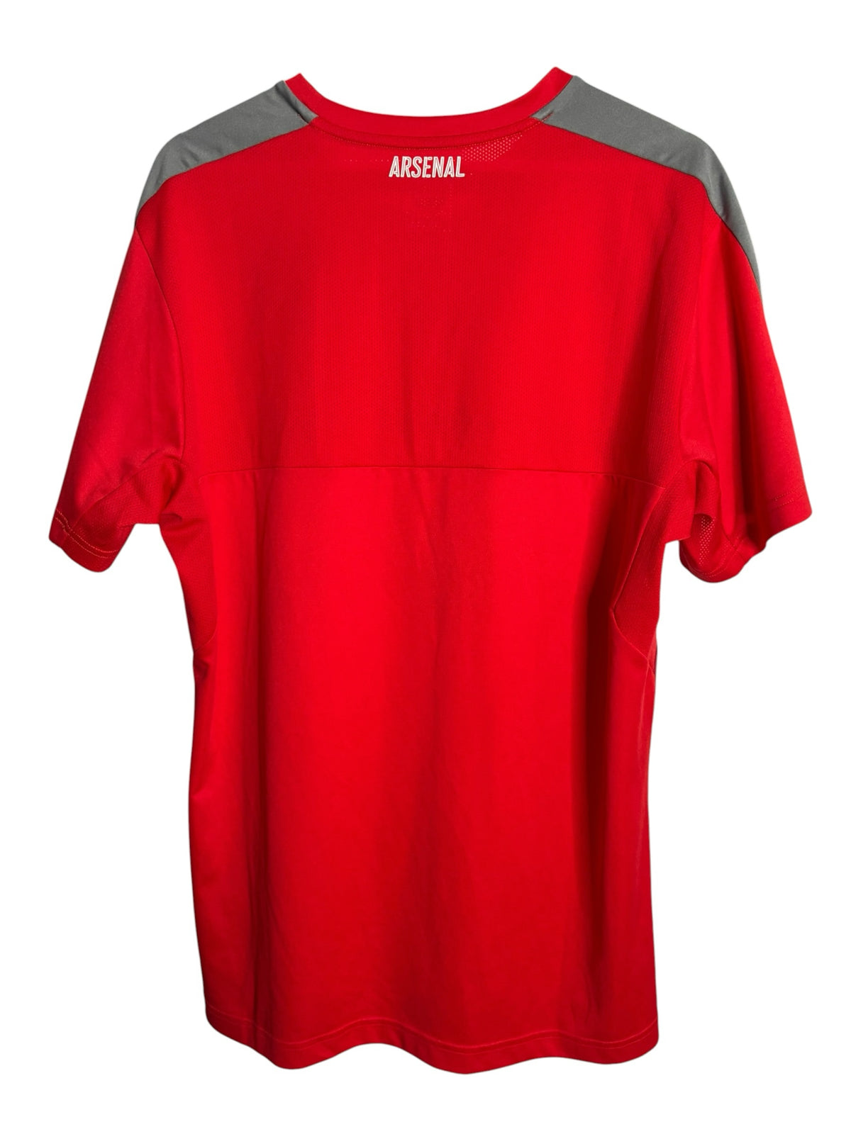 Maillot de football officiel Arsenal Levestiairedupeuple rouge et gris avec inscription Arsenal au dos