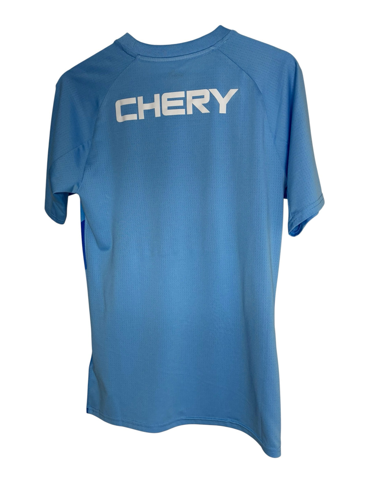 Dos du maillot de football Levestiairedupeuple Club Deportivo Universidad Catolica bleu ciel avec logo Chery