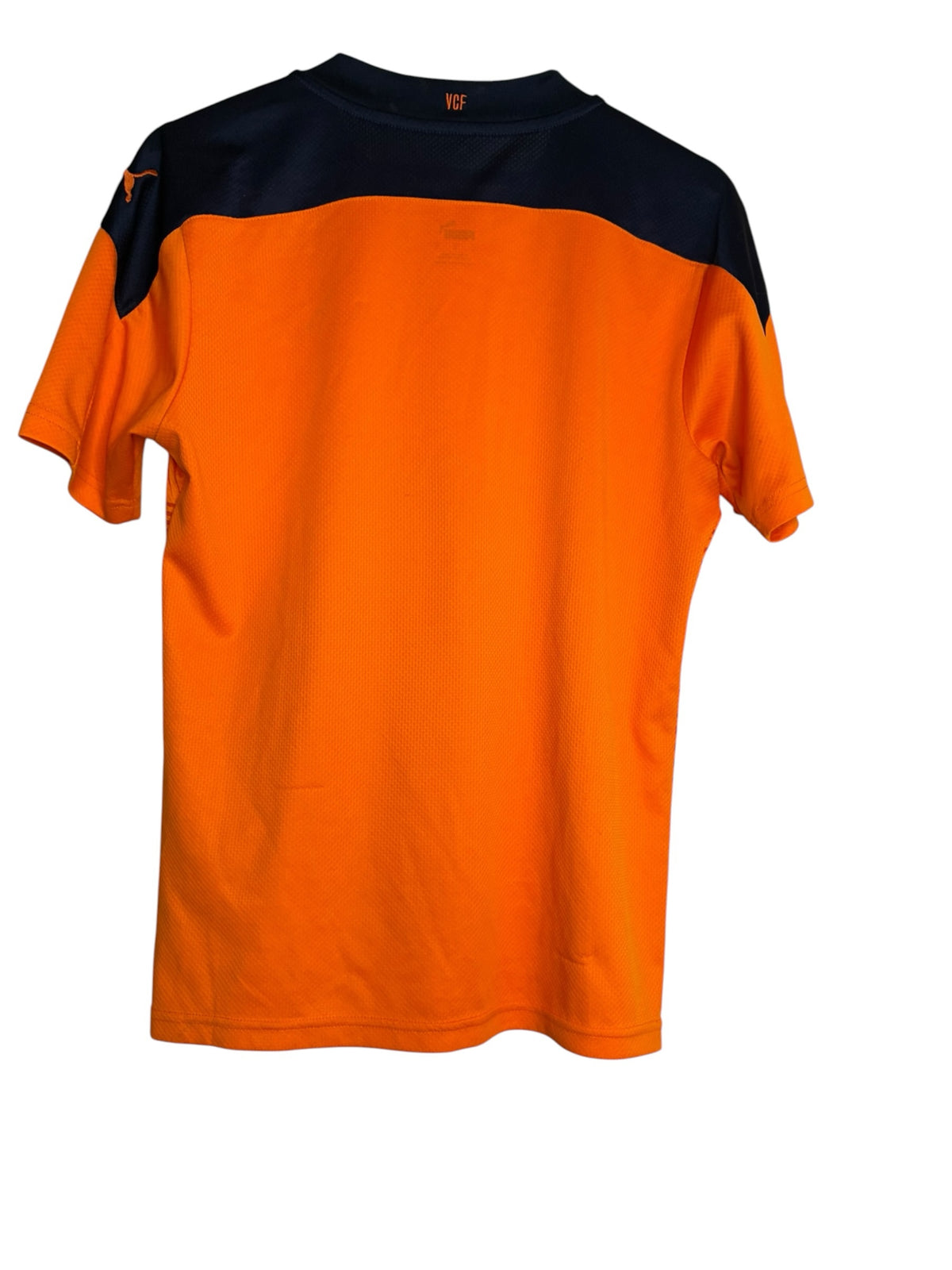 Maillot de football officiel Valencia CF Levestiairedupeuple orange avec détails bleu marine au dos