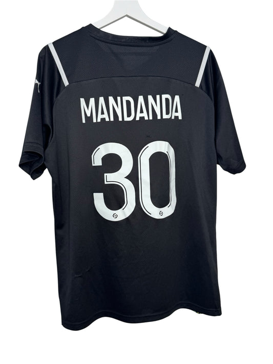 Maillot de gardien noir Levestiairedupeuple Puma de l'Olympique de Marseille avec flocage Mandanda 30 au dos