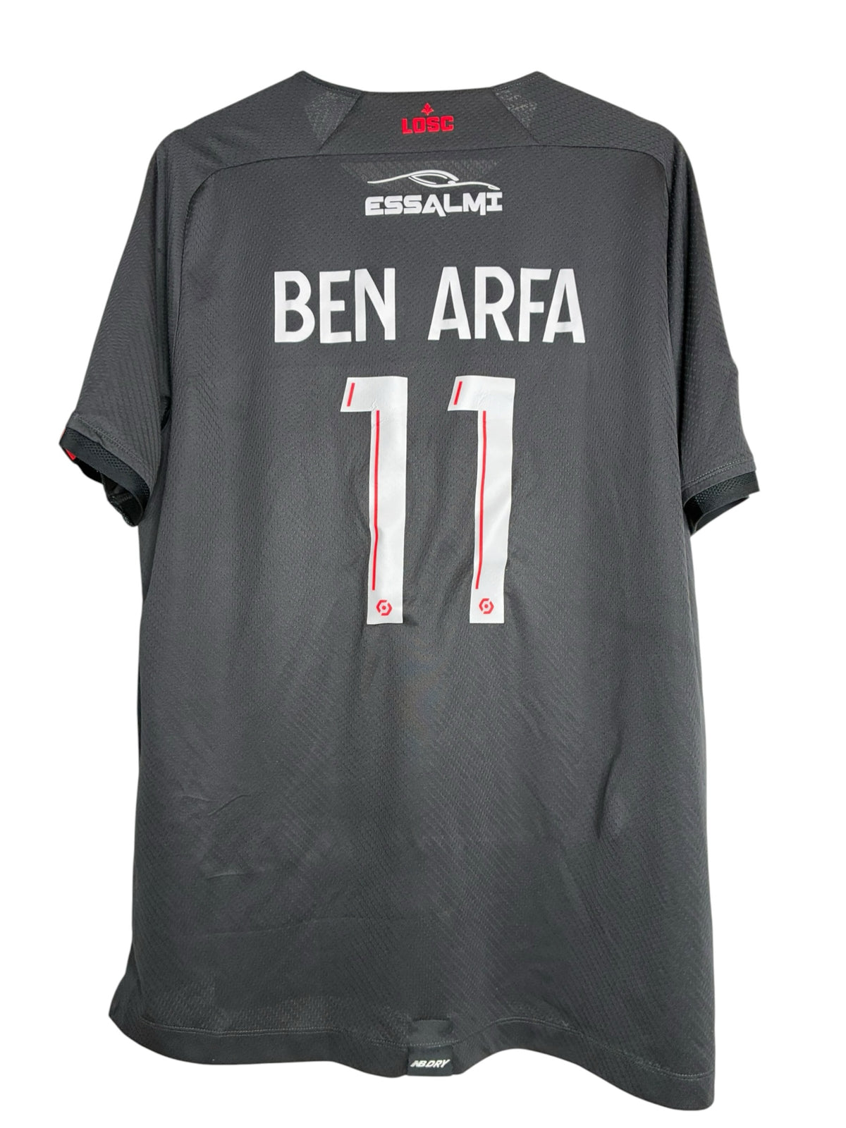 Maillot de football noir Levestiairedupeuple du LOSC avec flocage Ben Arfa 11 au dos, technologie NB DRY respirante