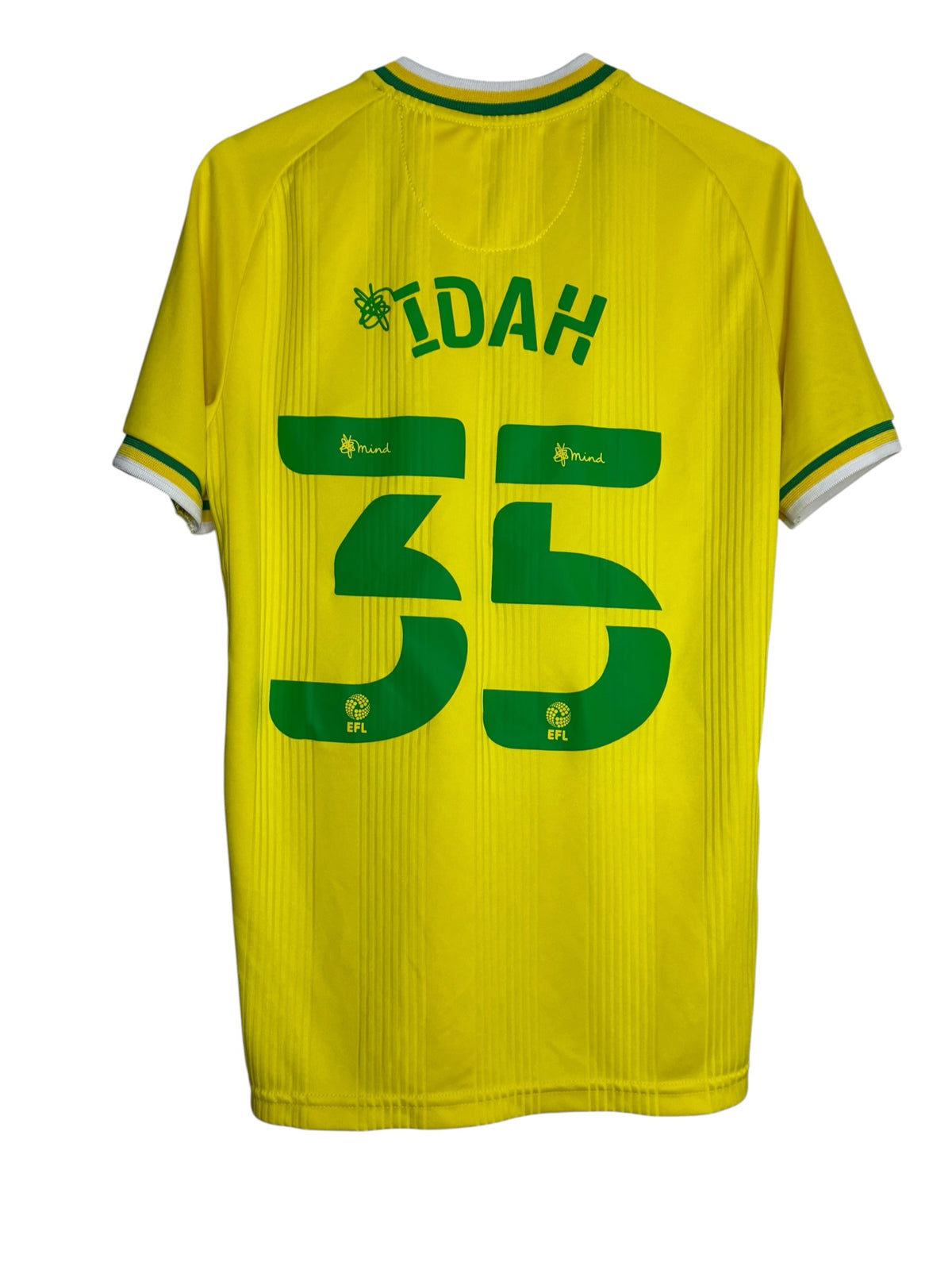 Maillot domicile Levestiairedupeuple Norwich City jaune avec flocage Idah 35 vert au dos