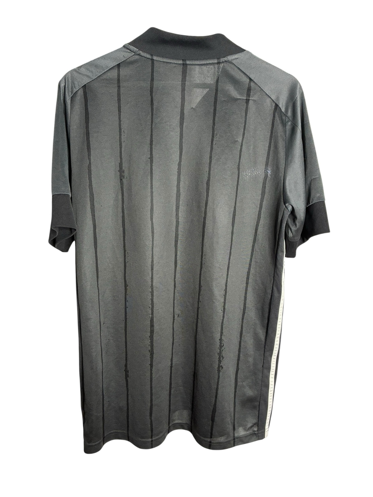 Maillot de football officiel Olympique Lyonnais Levestiairedupeuple gris anthracite à rayures verticales