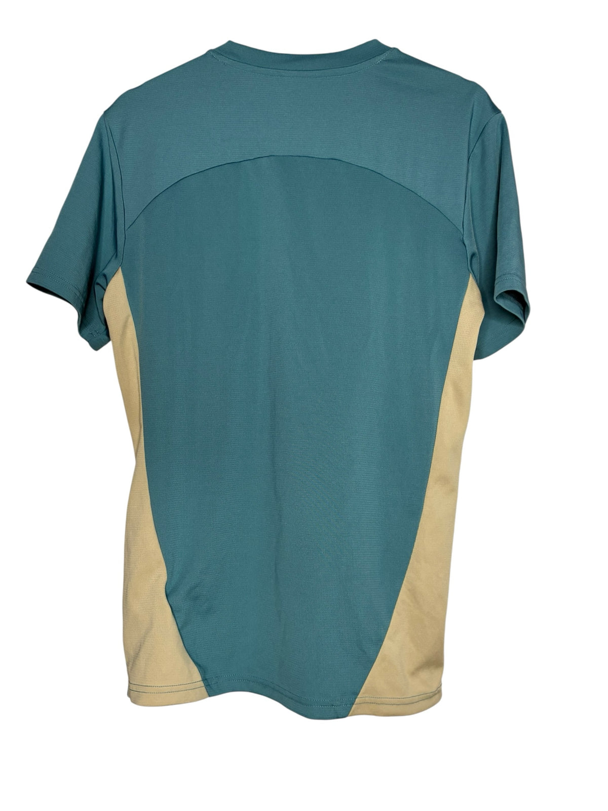 Dos du maillot d'entraînement officiel Levestiairedupeuple Olympique de Marseille bleu pétrole et beige