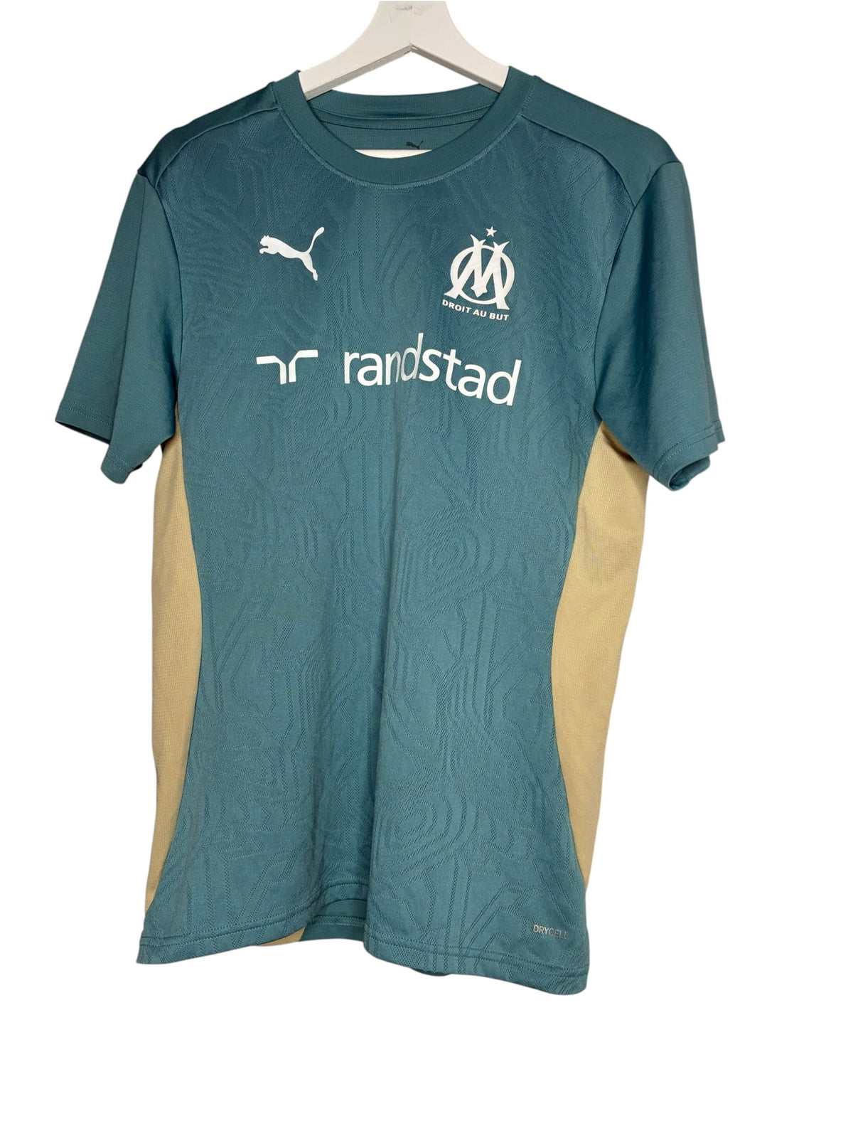 Maillot d'entraînement officiel Puma de l'Olympique de Marseille bleu pétrole avec détails beige par Levestiairedupeuple