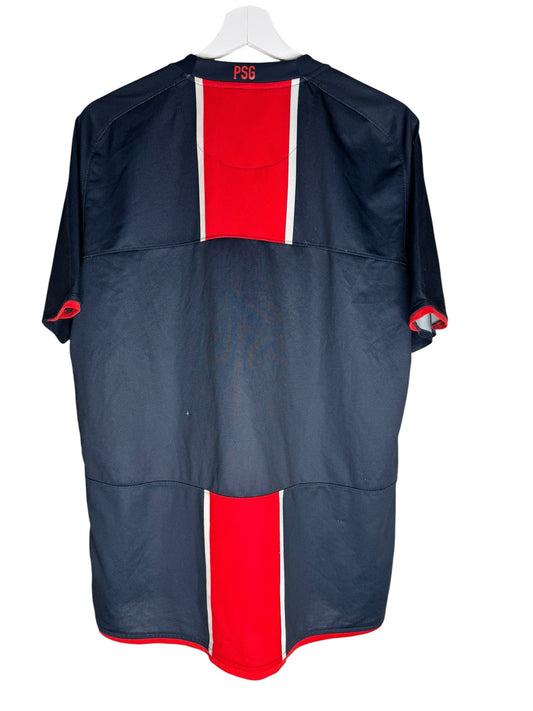 Maillot de football officiel Paris Saint-Germain Levestiairedupeuple bleu marine avec bandes rouges et blanches au dos