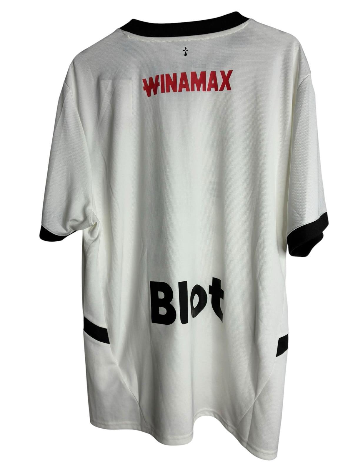 Maillot de football officiel Stade Rennais Levestiairedupeuple blanc avec logos sponsors au dos